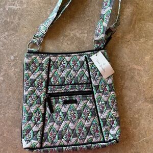 Vera Bradley Quilted Hipster Crossbody Bag - Gray Paisley